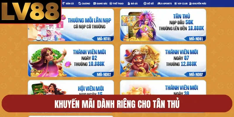 Khuyến mãi dành riêng cho tân thủ